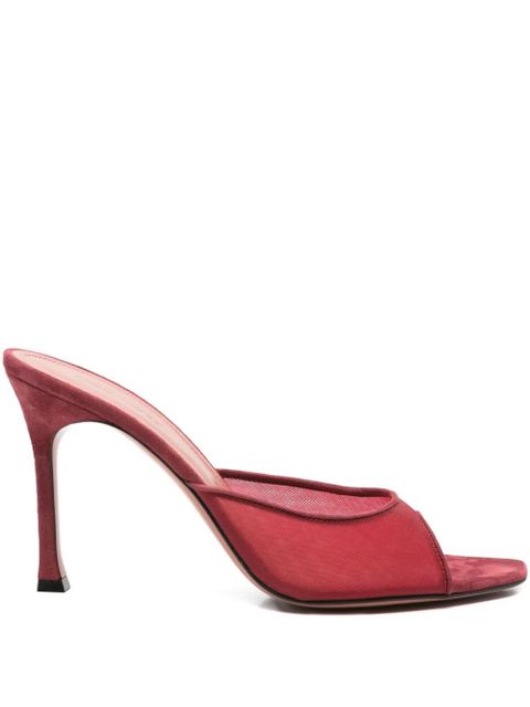 Amina Muaddi 95mm Alexa heeled mules - Red - zdjęcie produktu nr 1