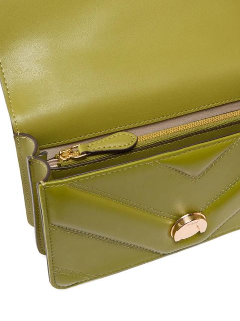 PINKO chevron-quilted leather cross body bag - Green - zdjęcie produktu nr 2