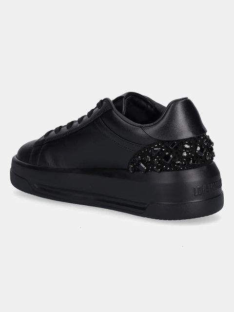 Love Moschino sneakersy skórzane damskie kolor czarny JA15305G0NIAL00A