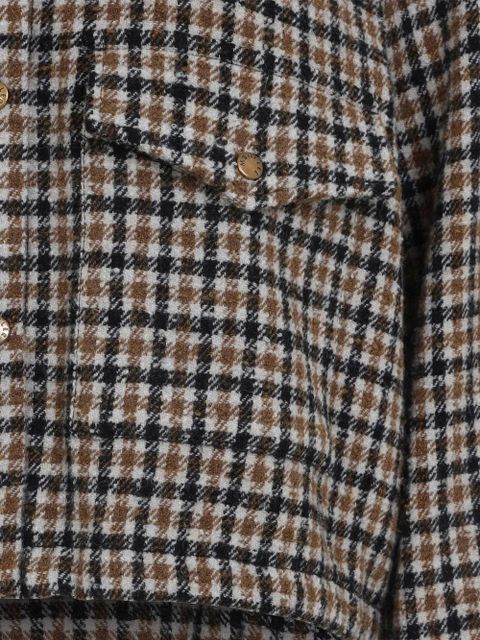 Moncler checked-pattern buttoned shirt - Grey