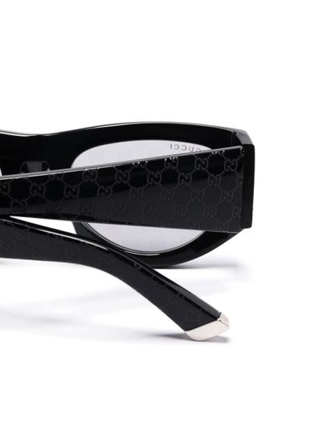 Gucci Eyewear geometric-frame sunglasses - Black