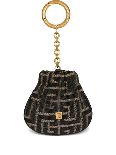 Balmain monogram jacquard keyring - Black - zdjęcie produktu nr 1