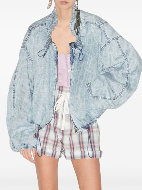 MARANT ÉTOILE Plume bomber jacket - Blue