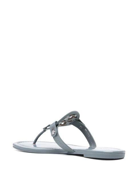Tory Burch Miller patent-leather flip flops - Blue