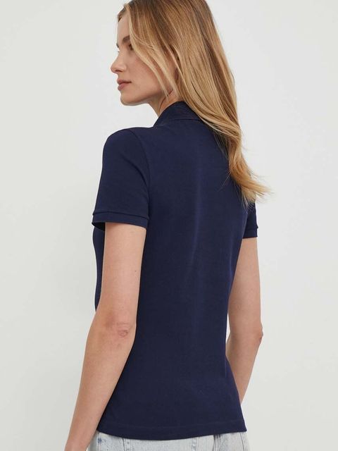 Lacoste polo damskie kolor granatowy PF5462
