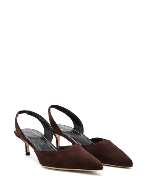 STAUD 55mm Sebastian slingback-strap pumps - Brown