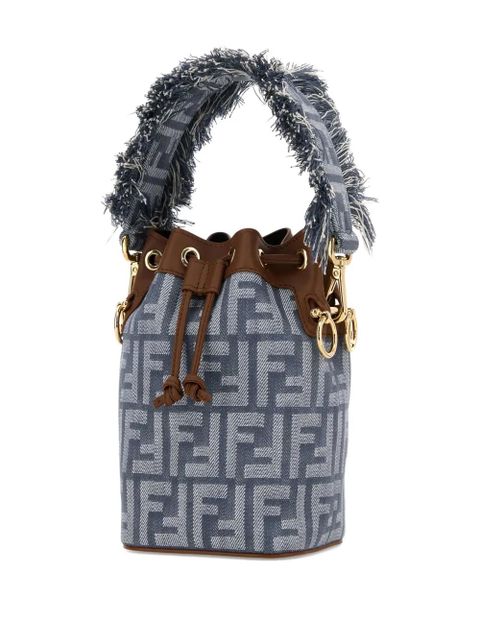 FENDI mini Mon Tresor FF logo bucket bag - Blue
