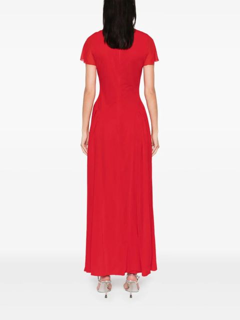 ROTATE BIRGER CHRISTENSEN V-neck maxi dress - Red