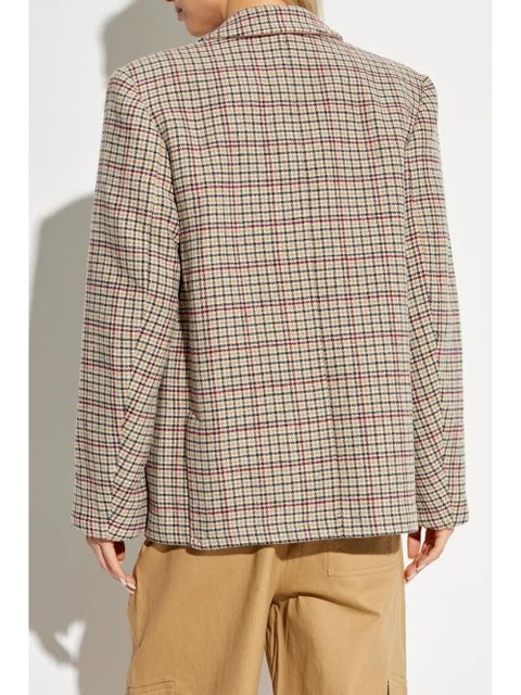 GANNI checked blazer - Neutrals