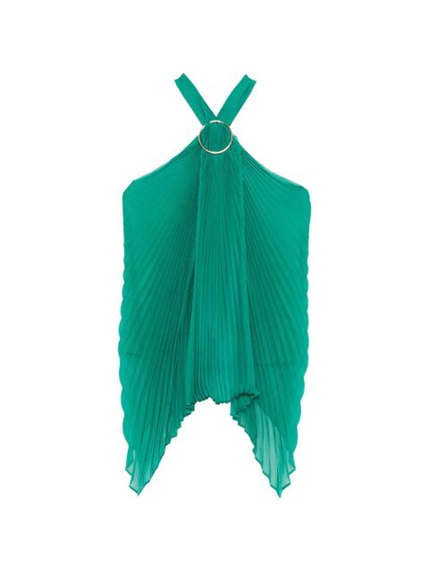 Max Mara Mxevalzer ring pleated top - Green - zdjęcie produktu nr 1