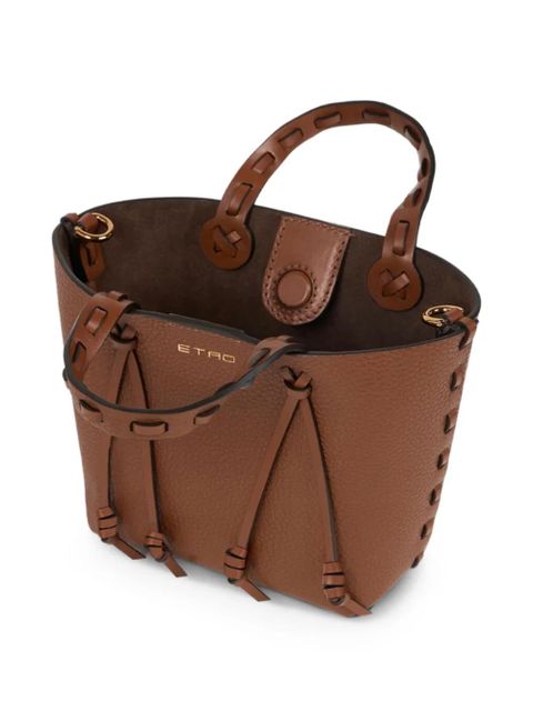 ETRO knotted leather mini bag - Brown