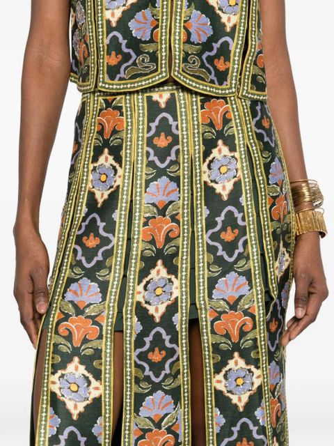 ALEMAIS Oasira maxi skirt - Green