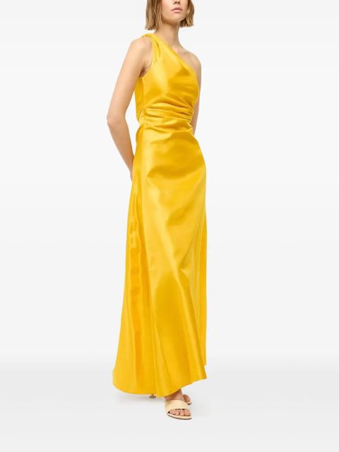 STAUD one-shoulder midi dress - Yellow
