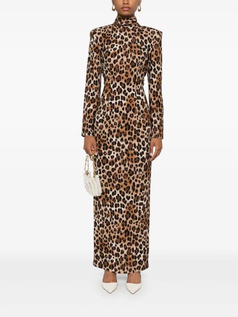 Rowen Rose leopard-print maxi dress - Brown - zdjęcie produktu nr 2