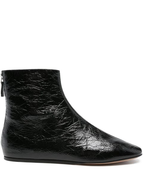 Le Monde Beryl zip-detail flat ankle boots - Black - zdjęcie produktu nr 1