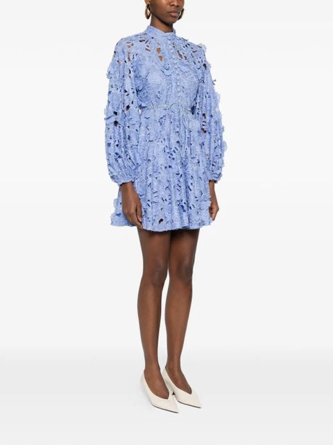 ZIMMERMANN floral appliqué belt dress - Blue - zdjęcie produktu nr 2