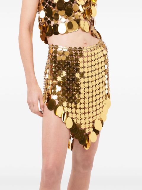 Rabanne Gold Sparkle Assembly mini skirt