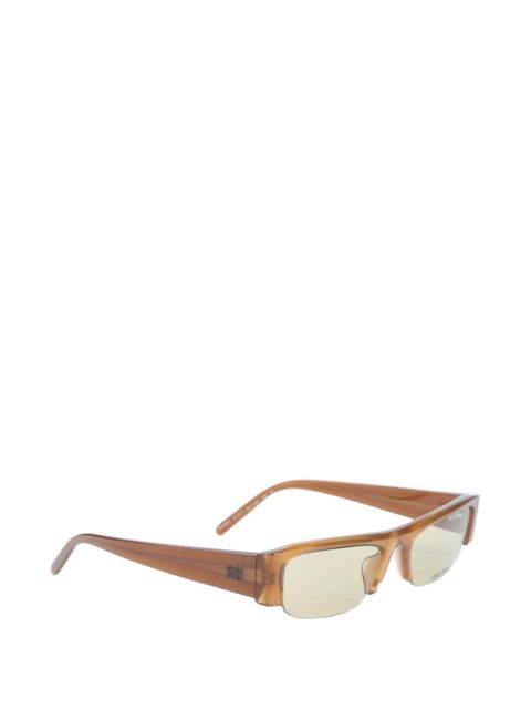 Miu Miu Eyewear Vedette rectangle-frame sunglasses - Brown - zdjęcie produktu nr 2