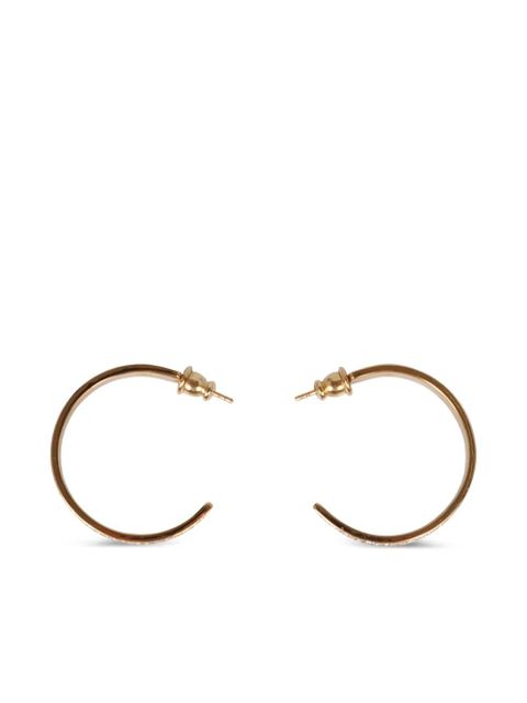 FENDI FF-embellished hoop earrings - Gold