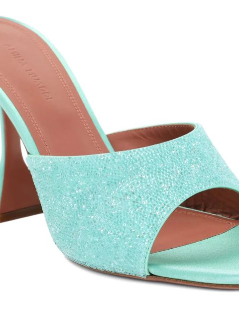 Amina Muaddi 95mm Lupita mules - Green - zdjęcie produktu nr 2