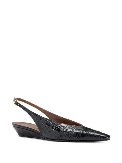 Giuseppe Zanotti Virginia Wedge crocodile-print pumps - Black - zdjęcie produktu nr 2