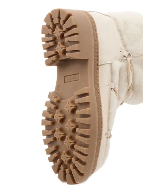 Yves Salomon lace-up shearling boots - Neutrals