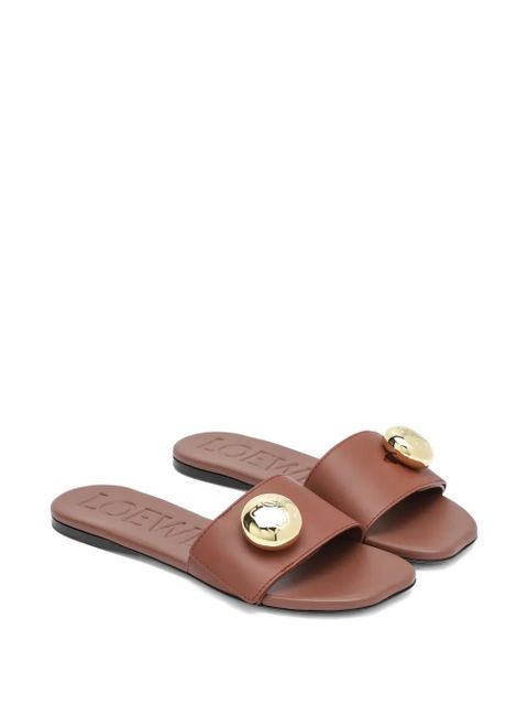 LOEWE open-toe slides - Brown - zdjęcie produktu nr 2