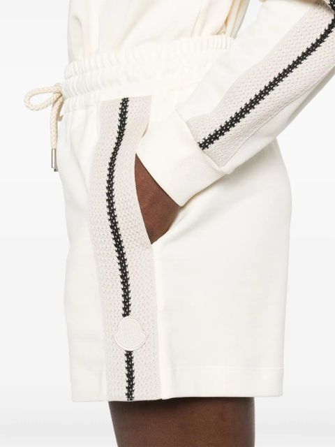 Moncler knitted-trim track shorts - Neutrals
