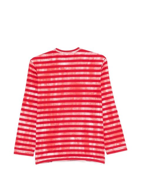Comme Des Garçons striped T-shirt - Red - zdjęcie produktu nr 2