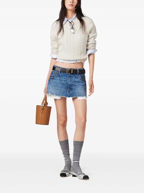 Miu Miu denim mini skirt - Blue - zdjęcie produktu nr 2