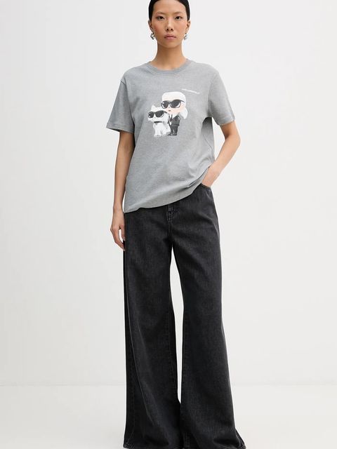 Karl Lagerfeld t-shirt bawełniany IKON - zdjęcie produktu nr 1