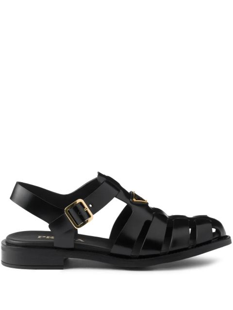 Prada leather fisherman sandals - Black - zdjęcie produktu nr 1