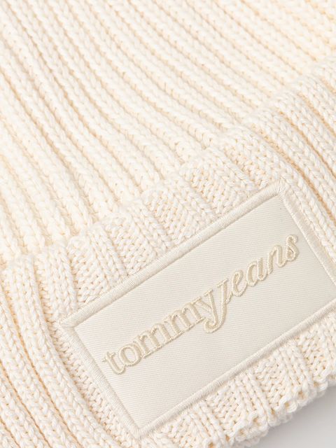 Tommy Jeans czapka bawełniana kolor beżowy AW0AW17909 - zdjęcie produktu nr 2