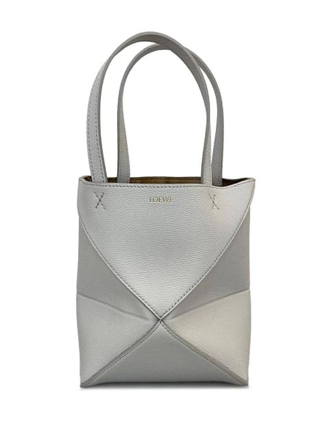 LOEWE mini Puzzle Fold tote bag - Grey - zdjęcie produktu nr 2