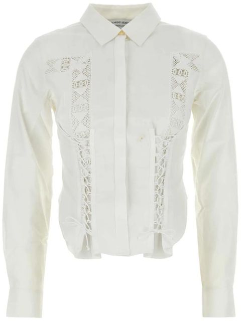 Marine Serre corset-style cotton shirt - White - zdjęcie produktu nr 1