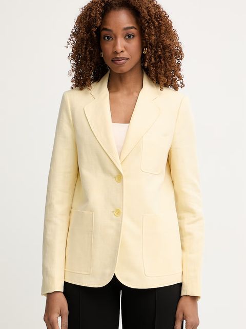 MICHAEL Michael Kors marynarka jednorzędowa damska z lnem - zdjęcie produktu nr 1