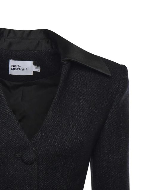 Self-Portrait long-sleeve midi dress - Black - zdjęcie produktu nr 2