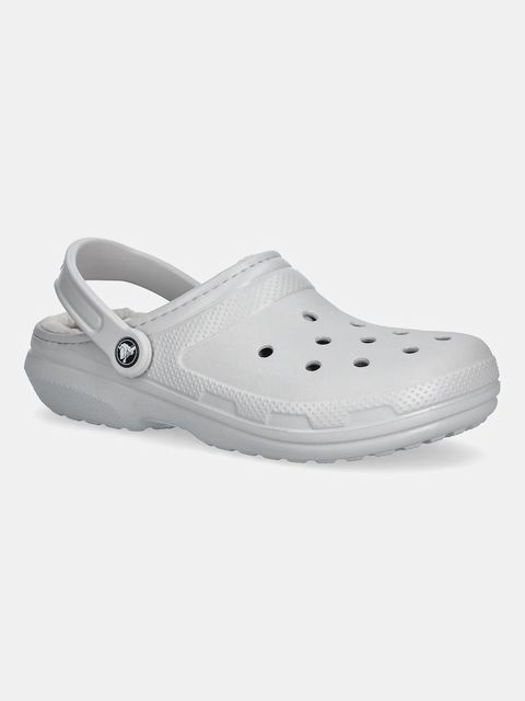 Crocs kapcie Classic Lined Clog kolor szary 203591 - zdjęcie produktu nr 1
