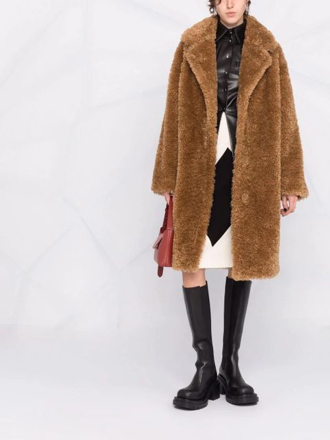 STAND STUDIO oversized faux fur coat - Brown