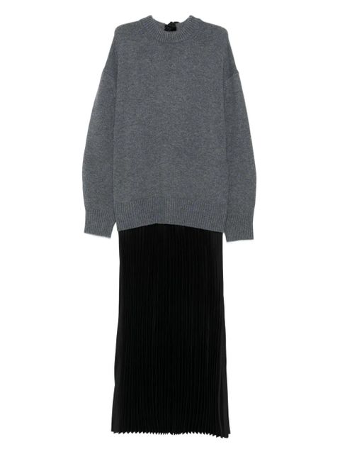 Maje pleated sweater dress - Grey - zdjęcie produktu nr 1