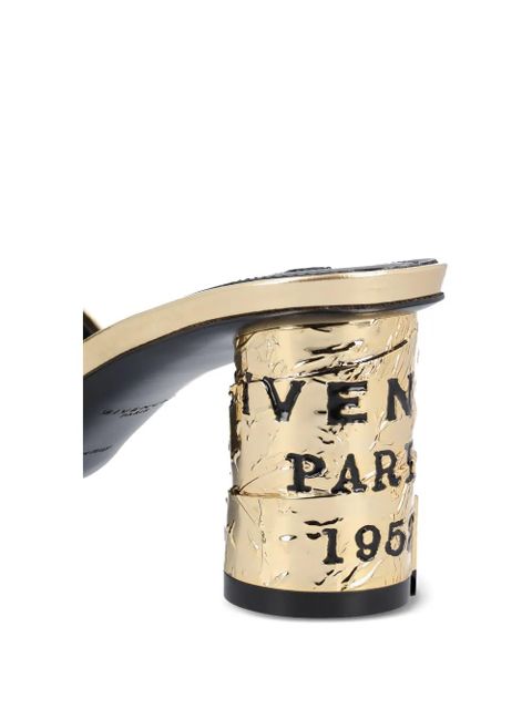 Givenchy logo-detail heeled mules - Gold