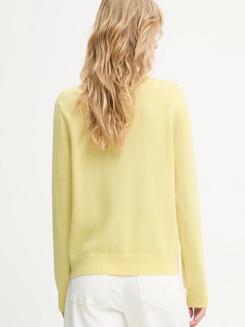 Answear.LAB sweter z wełny merino damski kolor żółty lekki - zdjęcie produktu nr 2