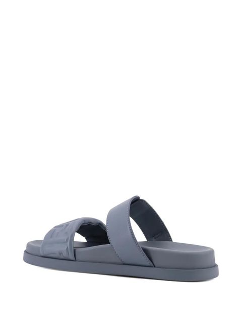 FENDI Fendi Feel embossed logo strap sandals - Blue