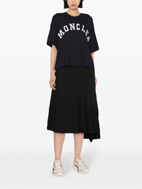 Moncler logo-patches cotton T-shirt - Blue - zdjęcie produktu nr 2