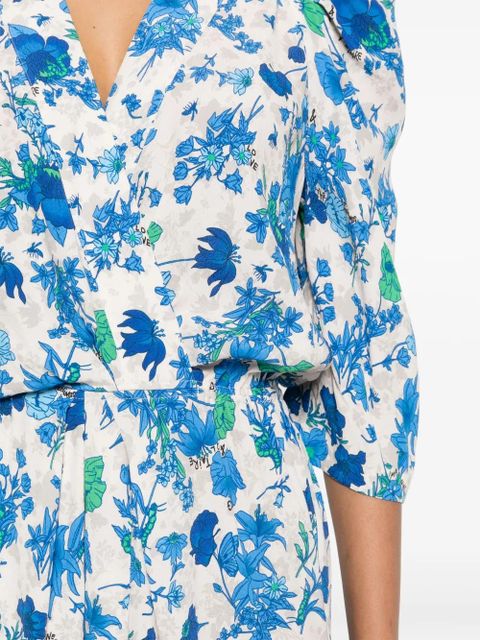 Zadig&Voltaire Ruz floral-print midi dress - Neutrals