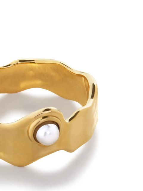 Monica Vinader Capri pearl stacking ring - Gold - zdjęcie produktu nr 2