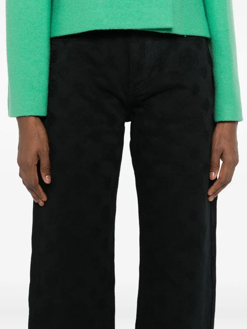 Casablanca monogram-print jeans - Black