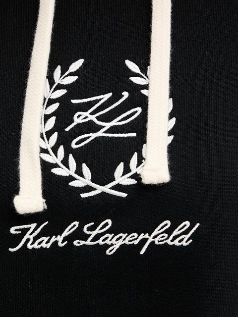 Karl Lagerfeld sukienka bawełniana HOTEL KARL kolor czarny mini oversize A3W44010