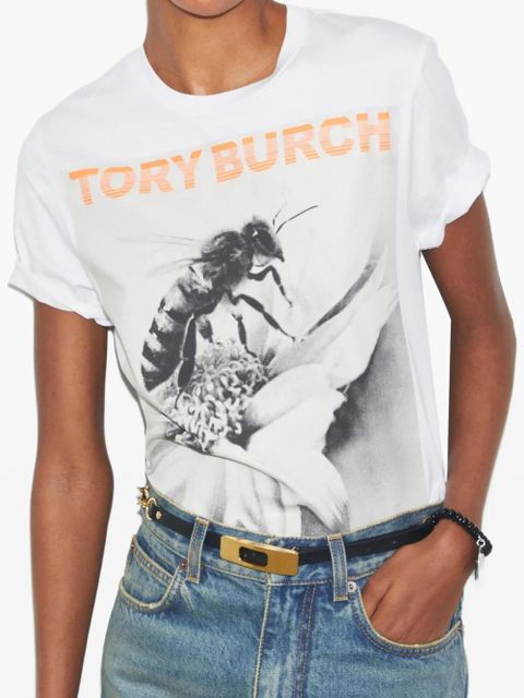 Tory Burch bee-graphic T-shirt - White