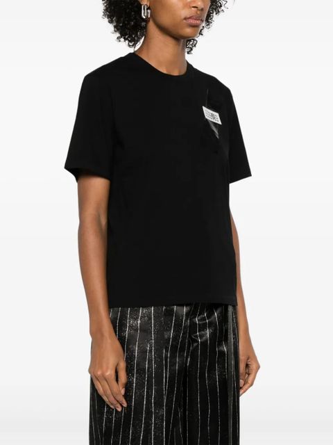 MM6 Maison Margiela numbers-motif T-shirt - Black